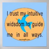 Trust Intuïtion Motivatie Poster (Voorkant)