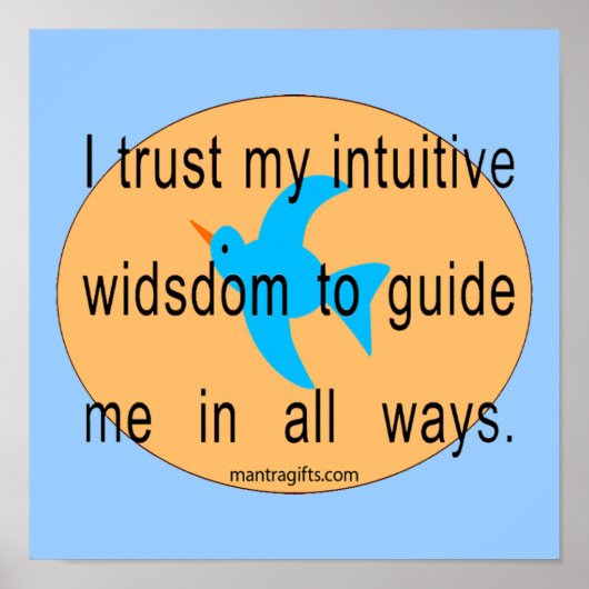 Trust Intuïtion Motivatie Poster (Voorkant)