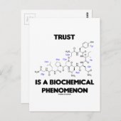 Trust is een biochemisch verschijnsel (oxytocine) briefkaart (Voorkant / Achterkant)