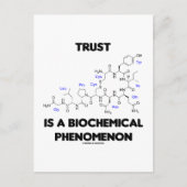 Trust is een biochemisch verschijnsel (oxytocine) briefkaart (Voorkant)