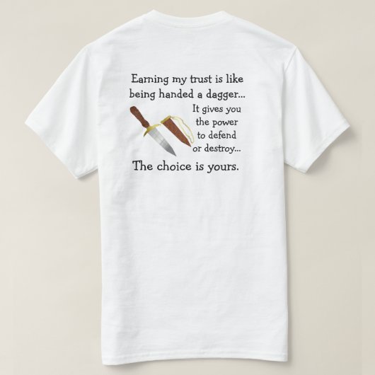 Trust is een soort Dagger Shirt (Design achterkant)