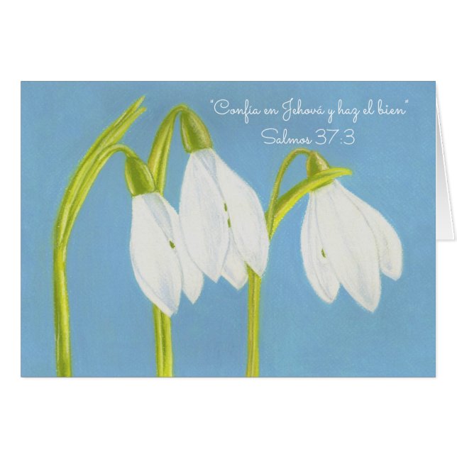 Trust Jehovah-Do Good~SnowDrops~Spaans (Voorkant Horizontaal)