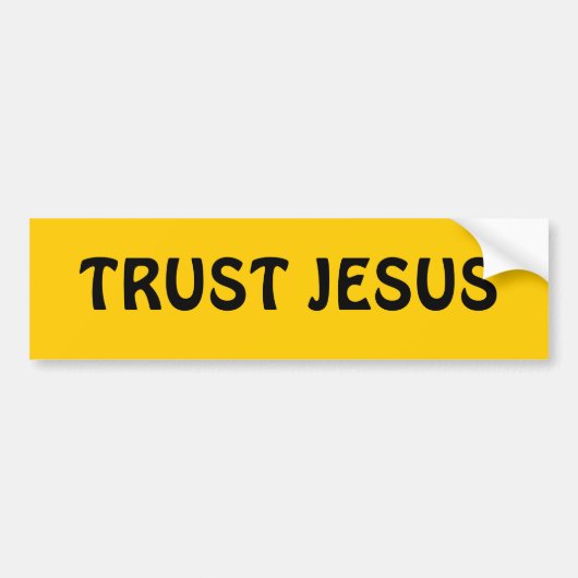 TRUST JESUS BUMPERSTICKER (Voorkant)