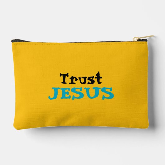 Trust Jesus Christelijke Quote Schattigee Bloemen Etui (Achterkant)