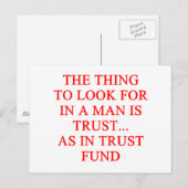 TRUST maakt goudgrap mogelijk Briefkaart (Voorkant / Achterkant)