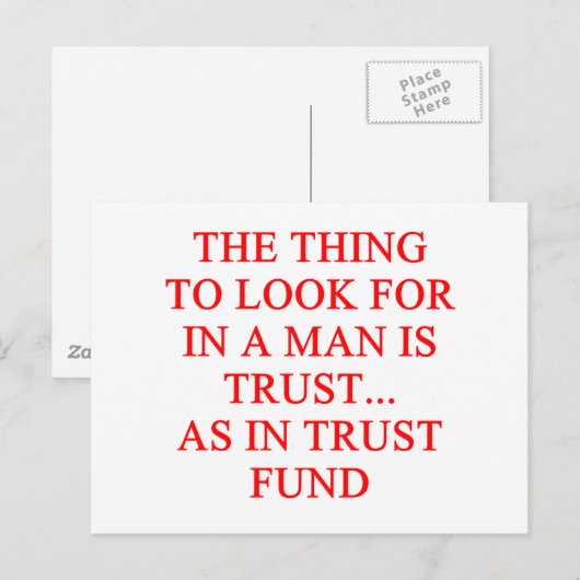 TRUST maakt goudgrap mogelijk Briefkaart (Voorkant / Achterkant)