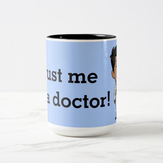 Trust Me Doc Tweekleurige Koffiemok (Center)