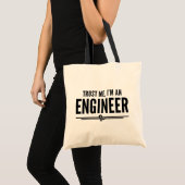 Trust Me Engineer Funny Quote Tote Bag (Voorkant (product))