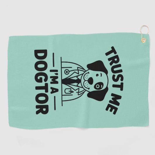 Trust Me I’m a Dogtor Golfhanddoek (Horizontaal)