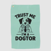 Trust Me I’m a Dogtor Golfhanddoek (Voorkant)