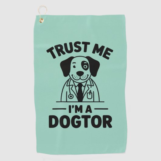 Trust Me I’m a Dogtor Golfhanddoek (Voorkant)