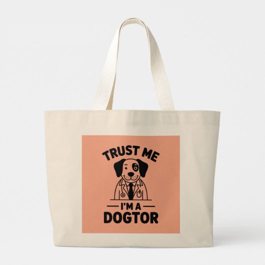 Trust Me I’m a Dogtor Grote Tote Bag (Achterkant)