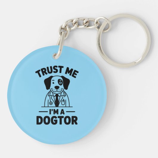 Trust Me I’m a Dogtor Sleutelhanger (Achterkant)