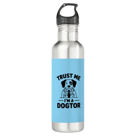 Trust Me I’m a Dogtor Waterfles (Voorkant)