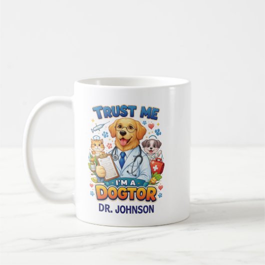 Trust Me I'm A Dogtor | Funny Veterinarian  Koffiemok (Links)