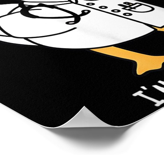 Trust Me I'm A Ductor Whimsical Duck Doctor Animal Poster (Hoek)