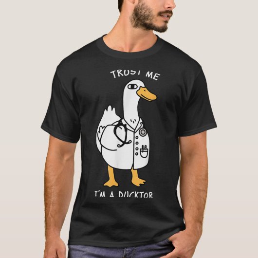 Trust Me I'm A Ductor Whimsical Duck Doctor Animal T-shirt (Voorkant)