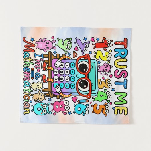 Trust Me Im a Mathematician Cute Poster Wandkleed (Voorkant (horizontaal))