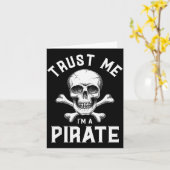Trust Me I'm A Rate - Funny Skull Crossbones Boote Kaart (Gele Bloem)