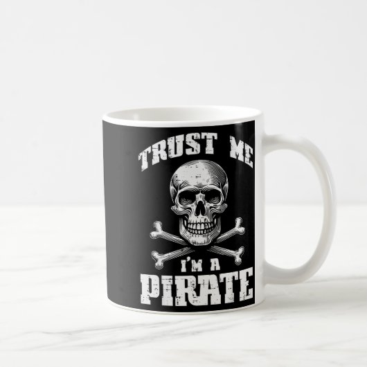 Trust Me Im A Rate Skull Crossbones Funny Men Wome Koffiemok (Rechts)