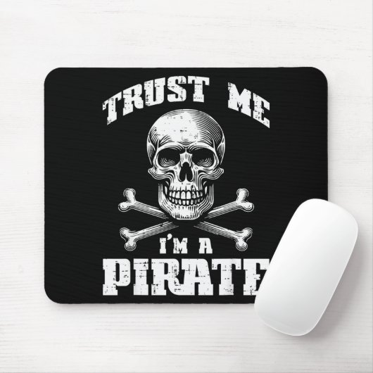 Trust Me Im A Rate Skull Crossbones Funny Men Wome Muismat (Met muis)