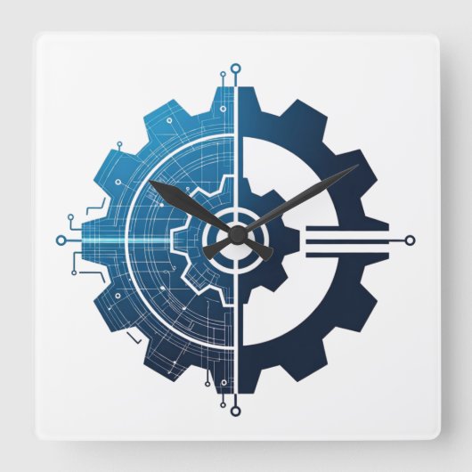 Trust Me, I'm an Engineer – Engineering Wall Clock Vierkante Klok (Voorkant)