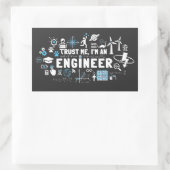 TRUST ME, I'M AN ENGINEER feat Maxwell Gleichungen Rechthoekige Sticker (Tas)