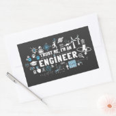 TRUST ME, I'M AN ENGINEER feat Maxwell Gleichungen Rechthoekige Sticker (Envelop)