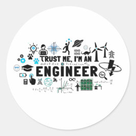 TRUST ME, I'M AN ENGINEER feat Maxwell Gleichungen Ronde Sticker