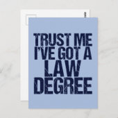Trust Me Lawyer Funny Law School Afstuderen Briefkaart (Voorkant / Achterkant)