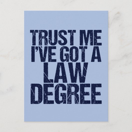Trust Me Lawyer Funny Law School Afstuderen Briefkaart (Voorkant)
