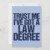 Trust Me Lawyer Funny Law School Afstuderen Kaart (Voorkant)