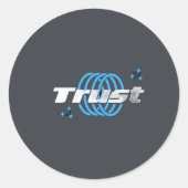 Trust – Minimal Round Sticker (Voorkant)