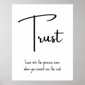 Trust Motivational Quote Wall Print (Voorkant)