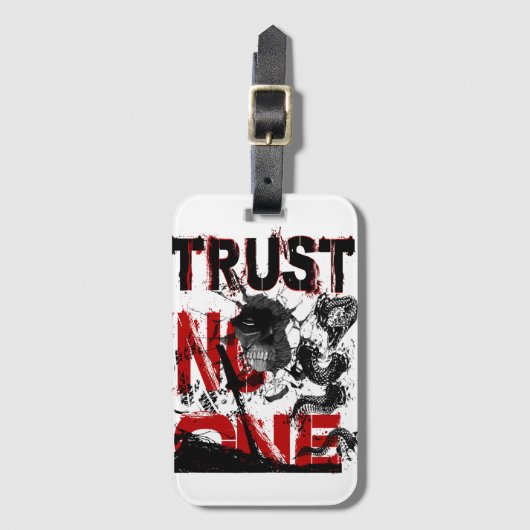 Trust No One Bagagelabel (Voorkant (verticaal))
