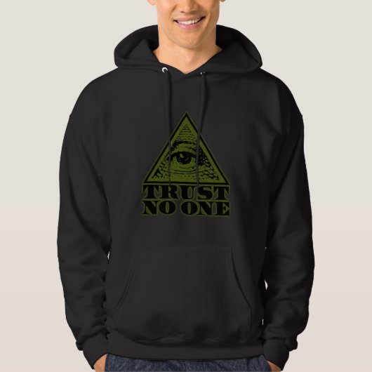 Trust No One ( gedempte blik) Hoodie (Voorkant)