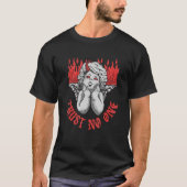Trust No One Gothic Devil Cupid Statue Sculpture E T-shirt (Voorkant)