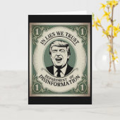 “trust Nobody” - Trump Nknote Parody 2 Kaart (Gele Bloem)