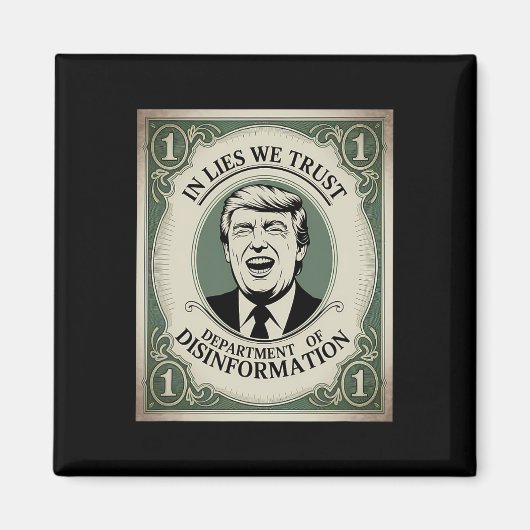 “trust Nobody” - Trump Nknote Parody 2  Magneet (Voorkant)