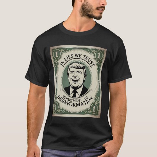 “trust Nobody” - Trump Nknote Parody 2  T-shirt (Voorkant)