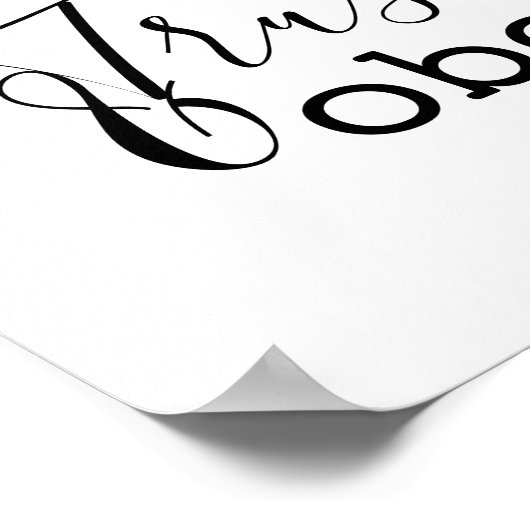 Trust & Obey - Christelijke typografie Poster (Hoek)