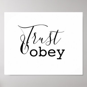 Trust & Obey - Christelijke typografie Poster
