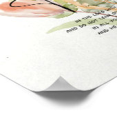 Trust-Proverbs 3:5-6 Oranje floraal Poster (Hoek)