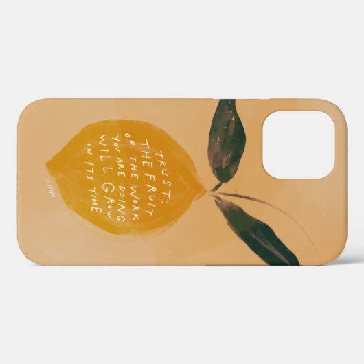 Trust quote en lemon - inspirerend geel Case-Mate iPhone case (Achterkant (horizontaal))