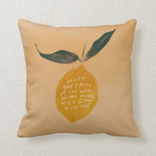 Trust quote en lemon - inspirerend home decor kussen