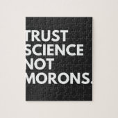 TRUST SCIENCE NOT MORONS LEGPUZZEL (Verticaal)