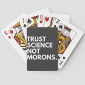 TRUST SCIENCE NOT MORONS POKERKAARTEN (Achterkant)