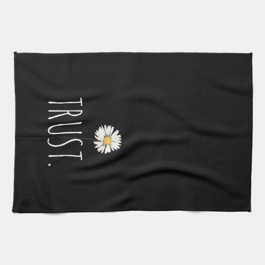 TRUST Text and Daisy Theedoek (Horizontaal)