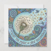 Trust The Magic of New Beginnings Card Feestdagenkaart (Voorkant)