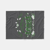 Trust The Process, Feminine Floral Sitive Motivati Fleece Deken (Voorkant (Horizontaal))